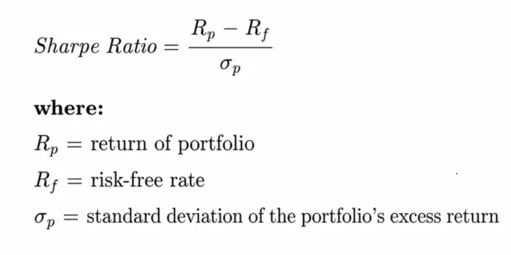 sharpe ratio formula