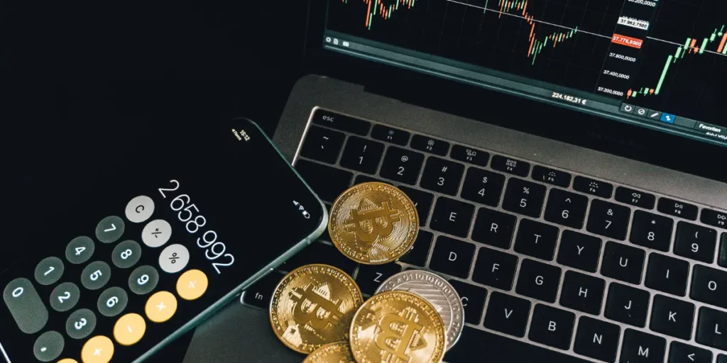 bitcoin, graph, calculations